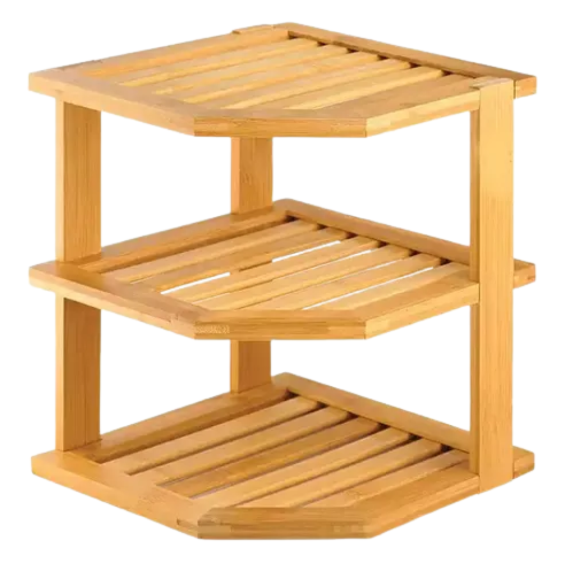 Estante Esquinero · 3 niveles · Bambú