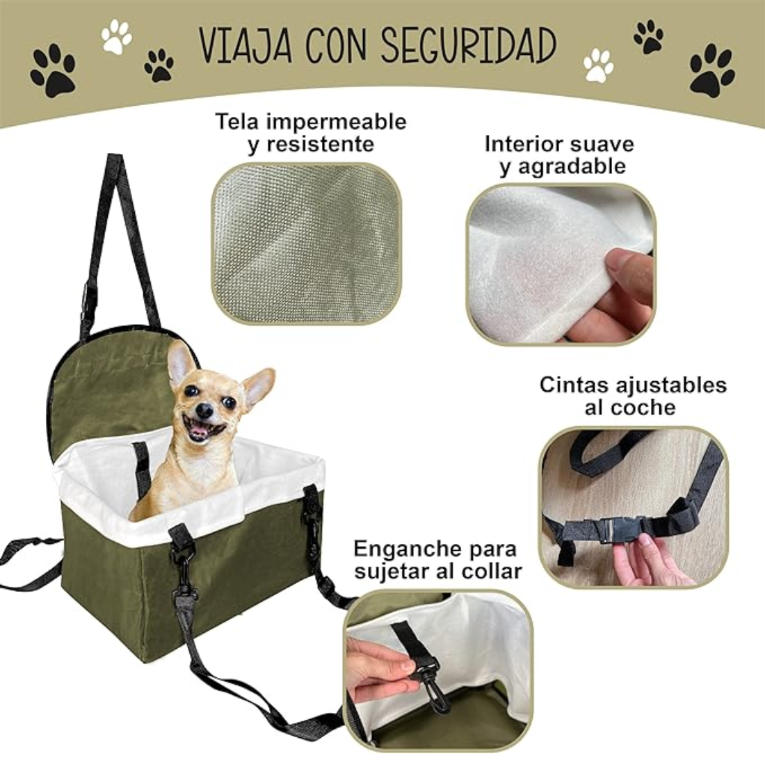 Asiento para mascotas · Automóvil